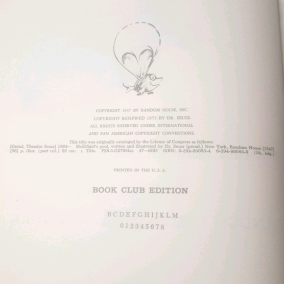 Vintage Dr. Seuss McElligot's Pool Original Book - Picture 4 of 13